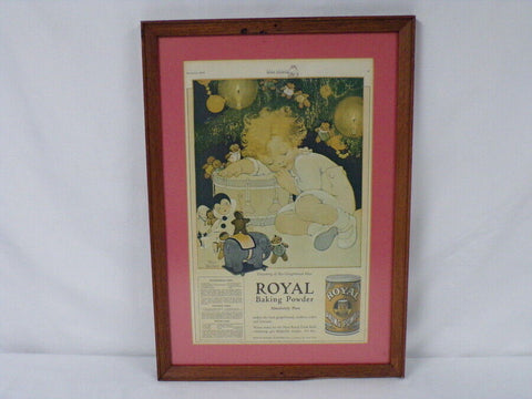 1920 Royal Baking Powder 14x19" Framed ORIGINAL Vintage Advertisement