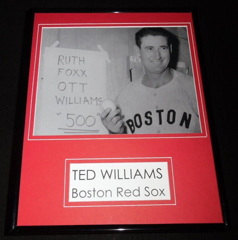 Ted Williams 500th Home Run Framed 11x14 Photo Display Red Sox