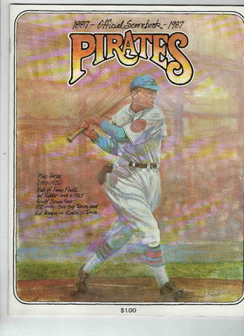 1987 San Diego Padres @ Pittsburgh Pirates Scorecard Program Magazine Unscored