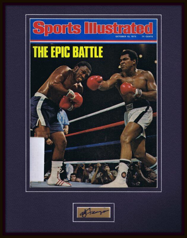 Joe Frazier Signed Framed 1975 Sports Illustrated Cover Display Les Wolff LOA