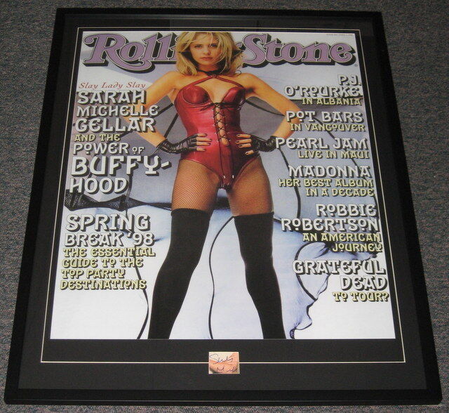 Sarah Michelle Gellar Signed Framed 27x35 Poster Display JSA Buffy Vampire 