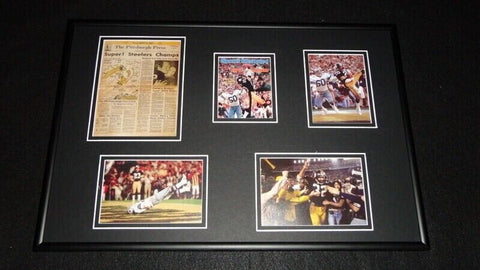 Super Bowl XIII Pittsburgh Steelers Framed 12x18 Photo Display Bleier Harris