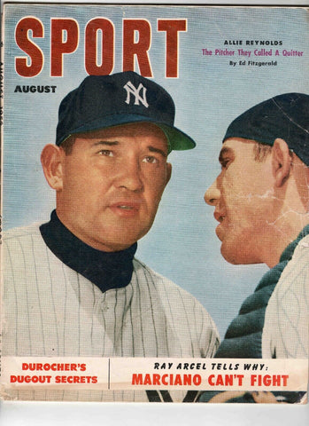 Aug 1952 Sport Magazine Leo Durocher Rocky Marciano Yogi Berra Allie Reynolds