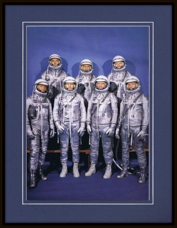 1960 Mercury Seven Framed 11x14 Photo Display John Glenn