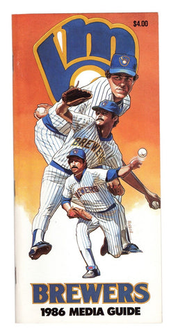 ORIGINAL Vintage 1986 Milwaukee Brewers Media Guide 