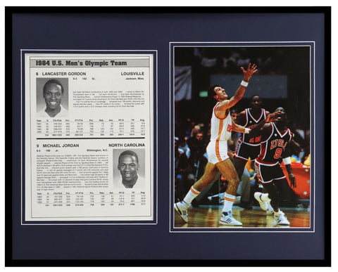 Michael Jordan 1984 Team USA Olympics Framed 16x20 ORIGINAL Program Display