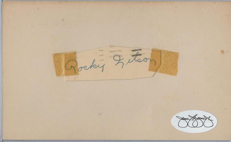 Rocky Nelson Signed 3x5 Index Card JSA Pirates