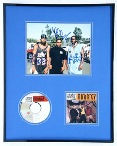 Naughty by Nature Group Signed Framed 16x20 Photo & Hip Hop Hooray CD Display 