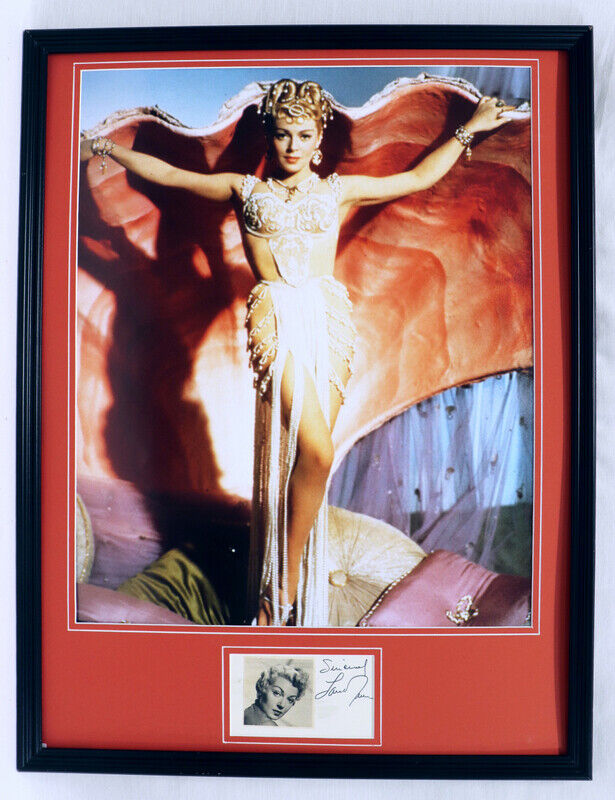 Lana Turner Signed Framed 18x24 Photo Display JSA