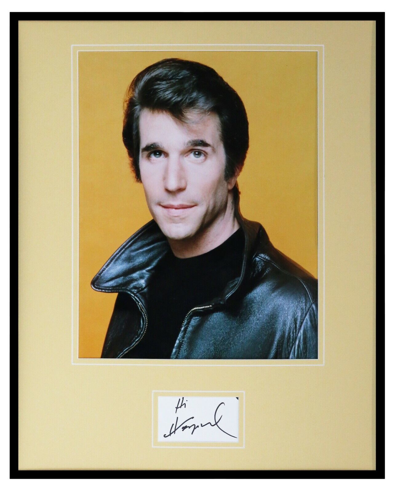 Henry Winkler Happy Days Signed Framed 16x20 Photo Display JSA The Fonz Fonzie