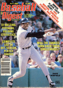 VINTAGE Apr 1982 Baseball Digest Magazine Dave Winfield