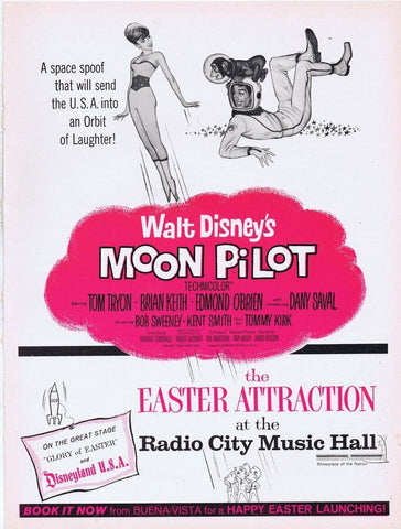 Disney Moon Pilot ORIGINAL Vintage 1941 9x12 Industry Ad Tom Tryon Brian Keith