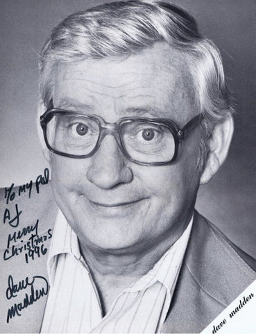 Dave Madden Signed 8x10 Promotional Photo Folder Merry Christmas Inscription