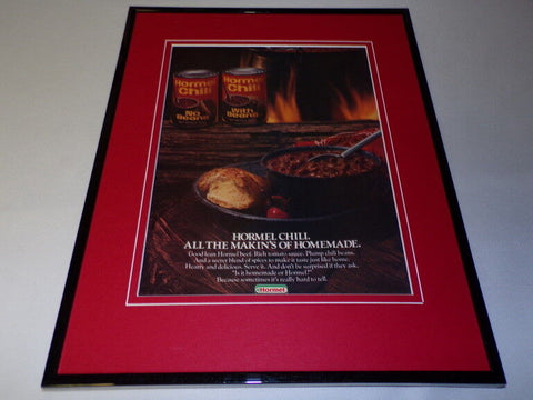 1983 Hormel Chili Framed 11x14 ORIGINAL Advertisement