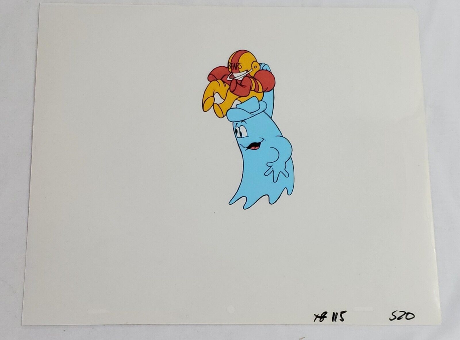 VINTAGE 1982-83 ABC Pac-Man Production Used Animation Cel Ghost Football