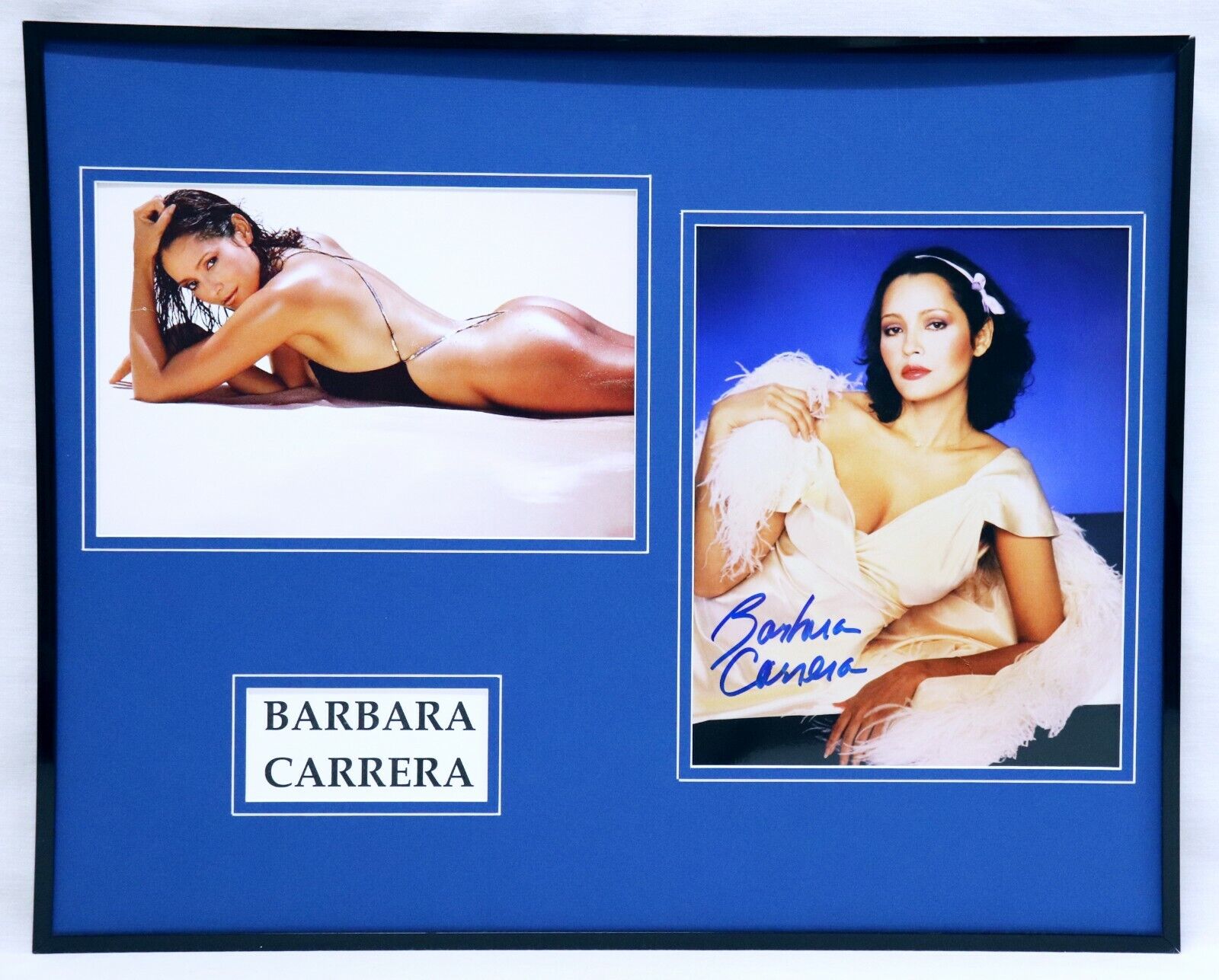 Barbara Carrera Signed Framed 16x20 Photo Display James Bond Girl