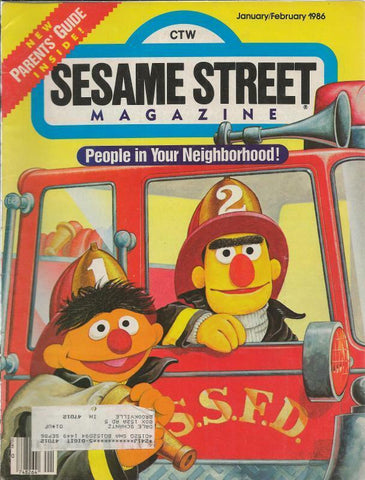 ORIGINAL Vintage Sesame Street Magazine Jan/Feb 1986 Bert and Ernie Cover