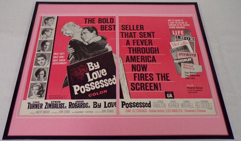 1961 By Love Possessed 16x20 ORIGINAL Vintage Framed Industry Ad Lana Turner