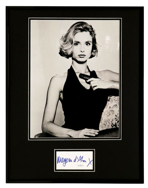 Maryam D'Abo Signed Framed 16x20 Photo Display JSA Living Daylights Bond Girl