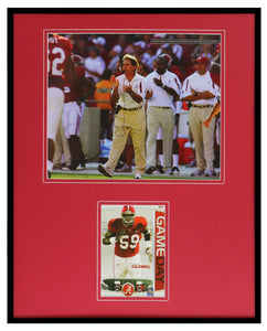 Nick Saban 2009 Alabama vs Ole Miss Framed 16x20 Photo & Program Cover Set 