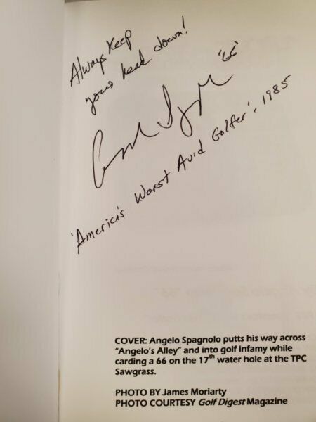 Angelo Spagnolo America's Worst Avid Golfer Signed Book Life's An Unplayable Lie