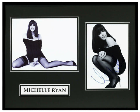 Michelle Ryan Signed Framed 16x20 Stockings Photo Set Bionic Woman