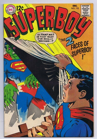 Superboy #152 ORIGINAL Vintage 1968 DC Comics  