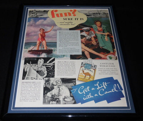 1937 Camel Cigarettes Framed 11x14 ORIGINAL Vintage Advertisement