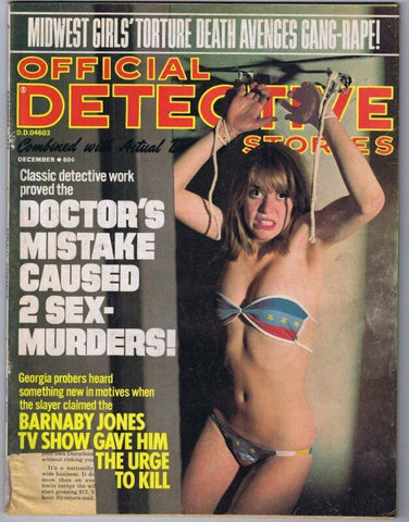 ORIGINAL Vintage December 1976 Official Detective Magazine GGA