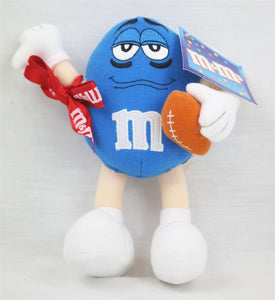 VINTAGE 2001 M&Ms Blue Football Player Plush Doll w/ Tag