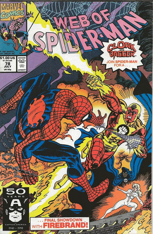 Web of Spider-Man #78 ORIGINAL Vintage 1991 Marvel Comics 