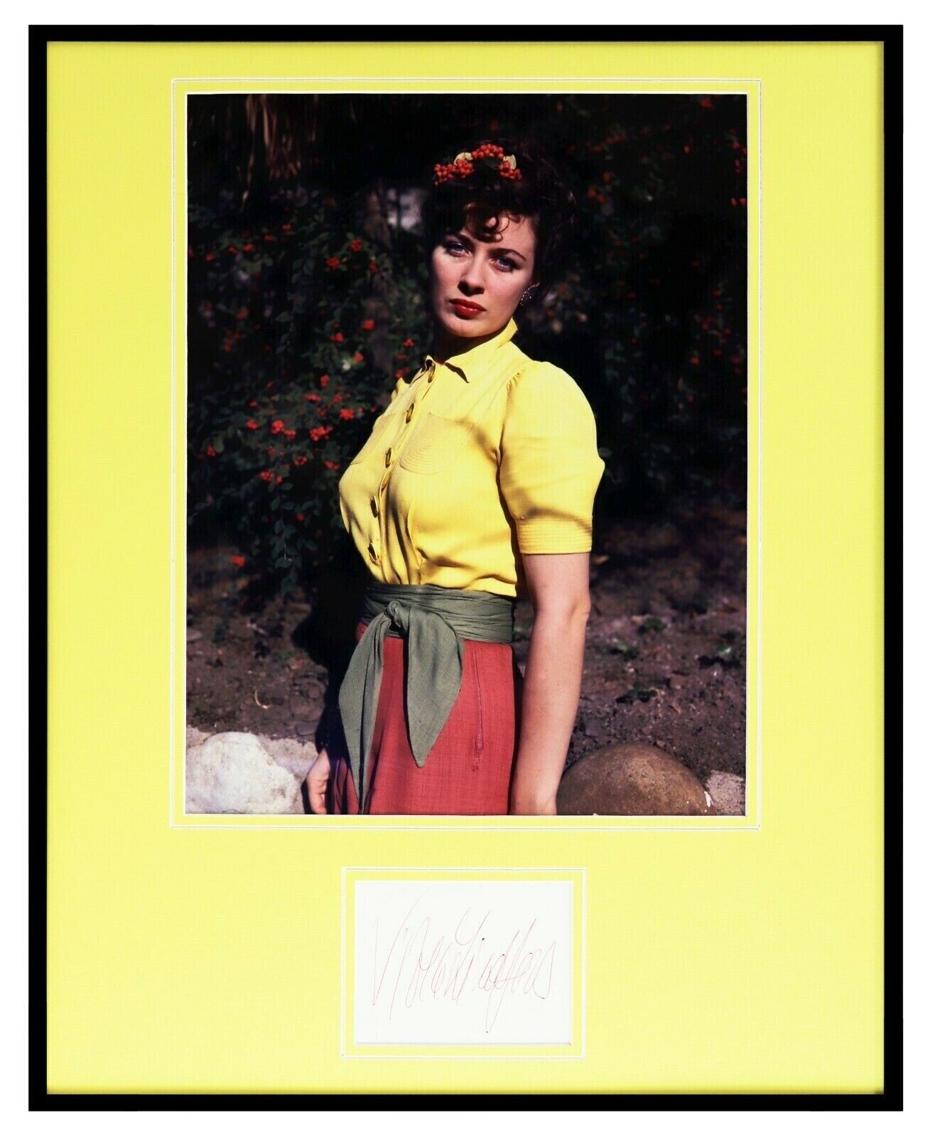 Viveca Lindfors Signed Framed 16x20 Photo Display 