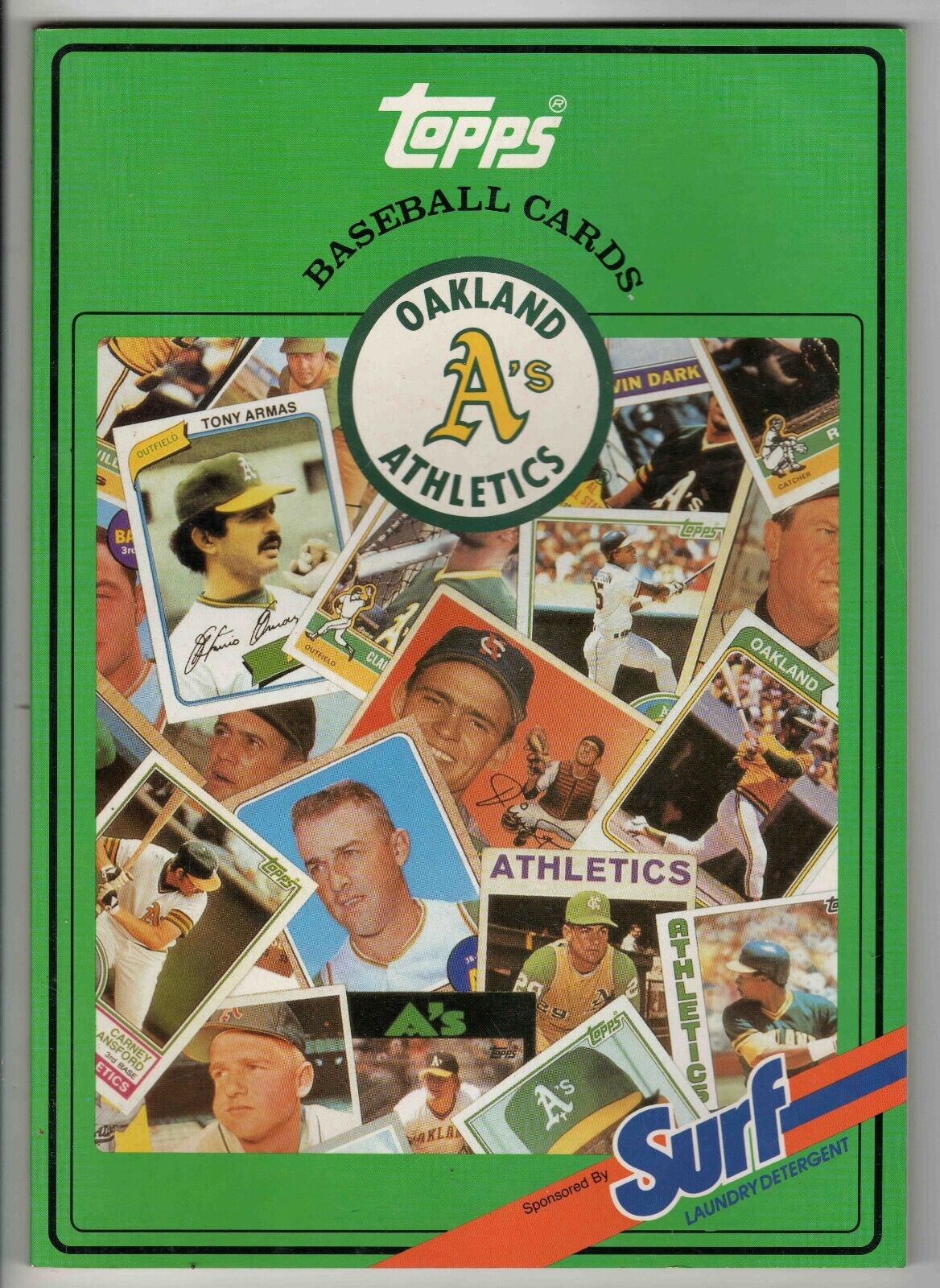 VINTAGE 1987 Surf Laundry Topps Baseball Card Oakland A's Book