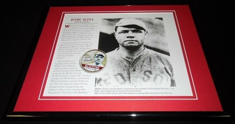 Babe Ruth 1914-1919 Boston Red Sox Framed 11x14 Photo Display 