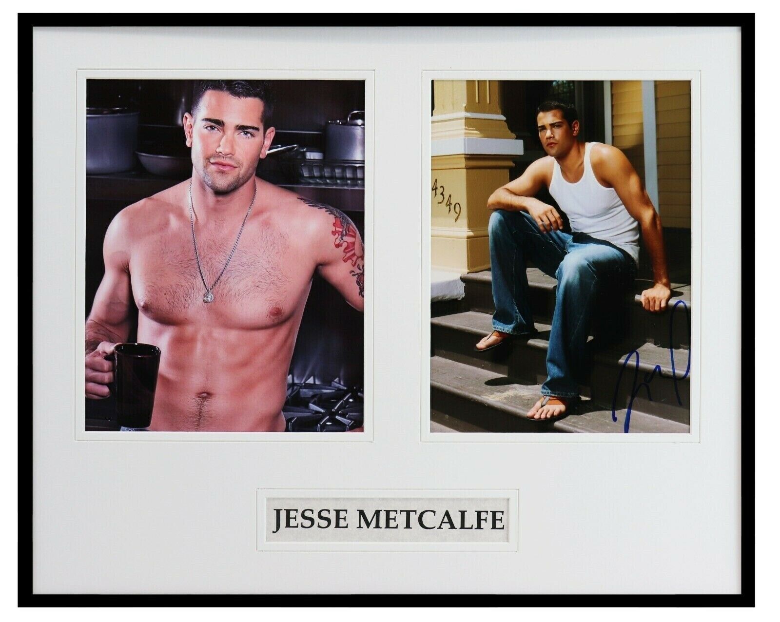 Jesse Metcalfe Signed Framed 16x20 Shirtless Photo Display Dallas