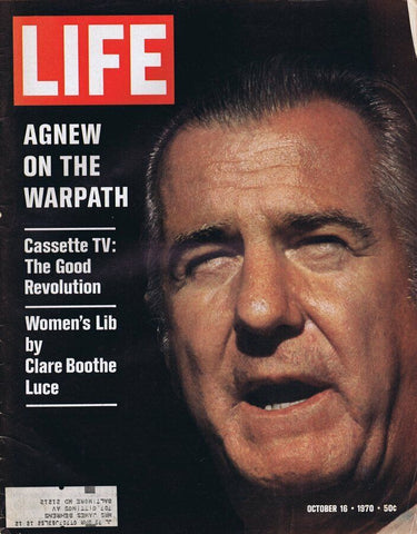 ORIGINAL Vintage Life Magazine October 16 1970 Spiro Agnew