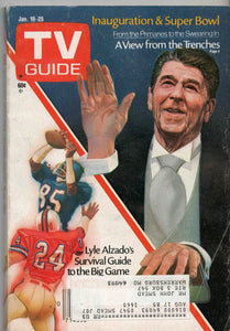 Jan 19 1985 TV Guide Magazine Ronald Reagan Lyle Alzado Super Bowl