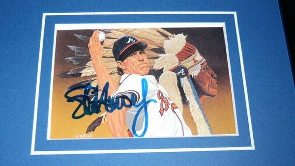 Steve Avery Signed Framed 11x17 Photo Display w/ Braves Maddux Glavine Smoltz