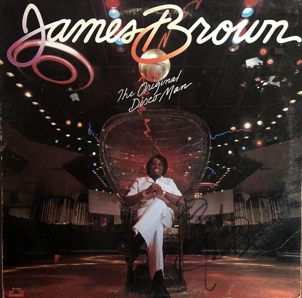 James Brown Signed 1979 Original Disco Man LP Vinyl Record Album