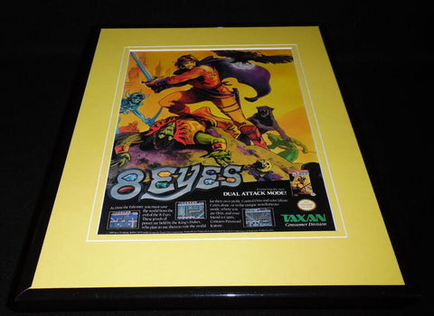 8 Eyes 1988 NES Framed 11x14 ORIGINAL Vintage Advertisement Taxan