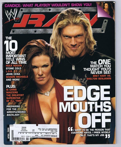 ORIGINAL Vintage April 2006 RAW Magazine Edge Mouths Off