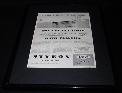 1951 Dow Plastics 11x14 Framed ORIGINAL Vintage Advertisement