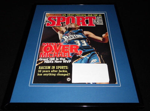 Grant Hill 11x14 Framed ORIGINAL 1997 Sport Magazine Cover Pistons Duke