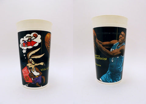 ORIGINAL Vintage 1995 McDonald's Larry Johnson / Wile E Coyote Plastic Cup