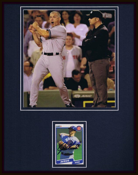 Joe Girardi Signed Framed 11x14 Photo Display Yankees