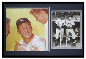 Mickey Mantle Joe Dimaggio Facsimile Signed Framed 12x18 Photo Set NY Yankees