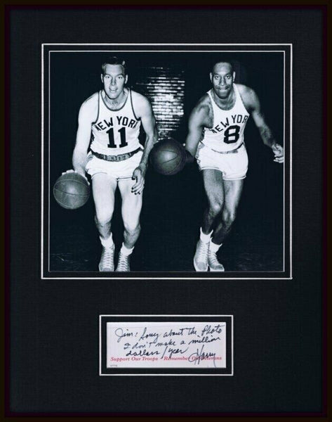 Harry Gallatin Signed Framed 11x14 Photo Display NY Knicks