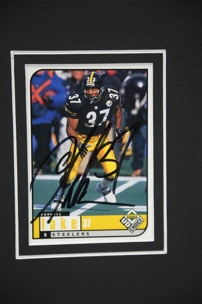 Carnell Lake Signed Framed 16x20 Photo Display Steelers 60 Minute Men