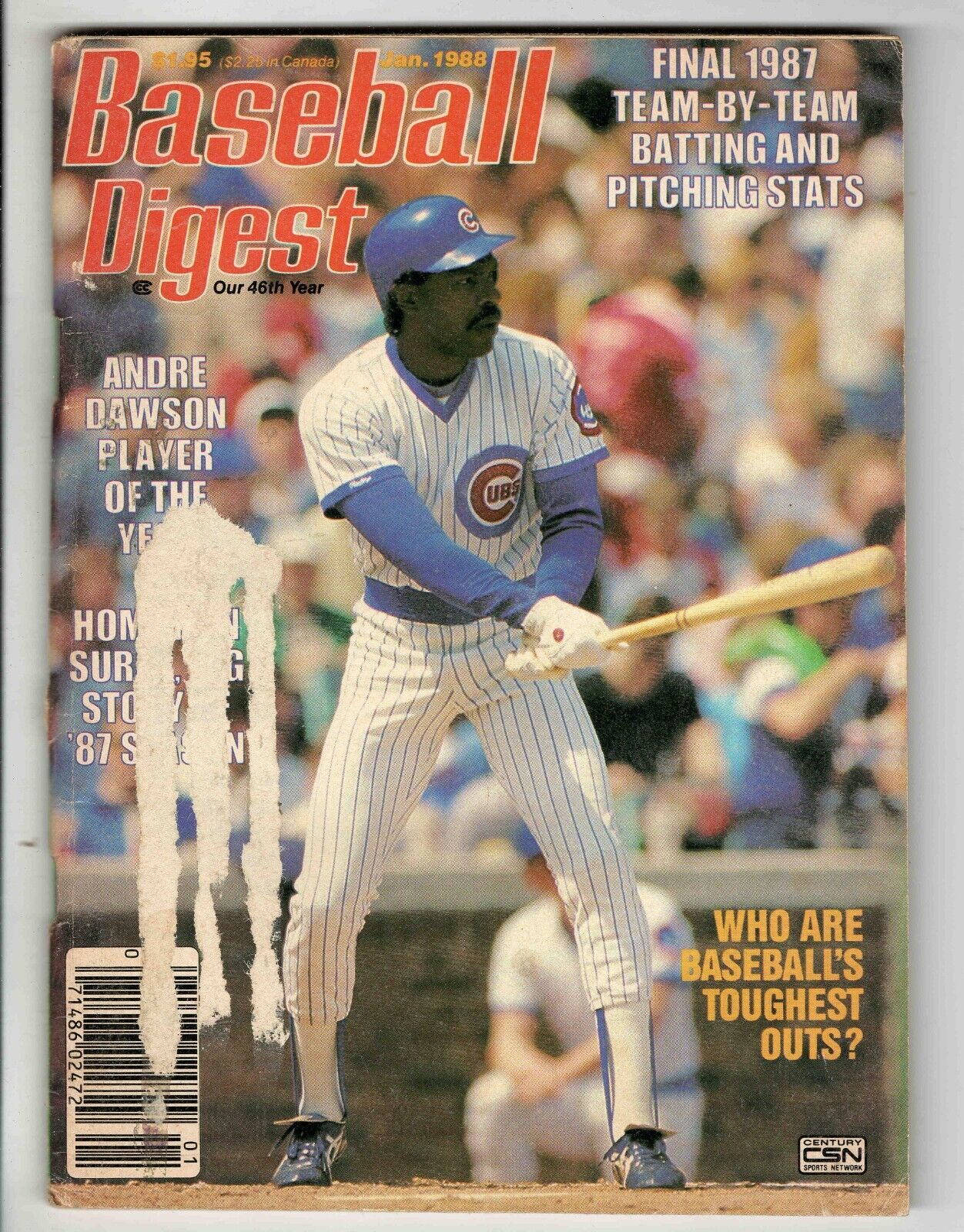 Jan 1988 Baseball Digest Magazine Andre Dawson Cubs