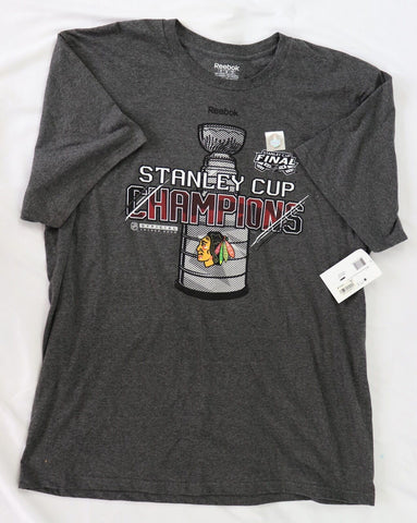 NEW w/ Tags 2015 Chicago Blackhawks Stanley Cup Reebok T-Shirt XL